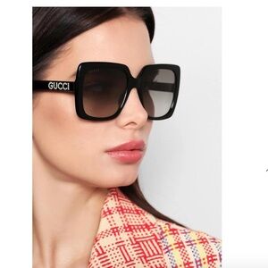 Gucci Crystal Square Frame Sunglasses